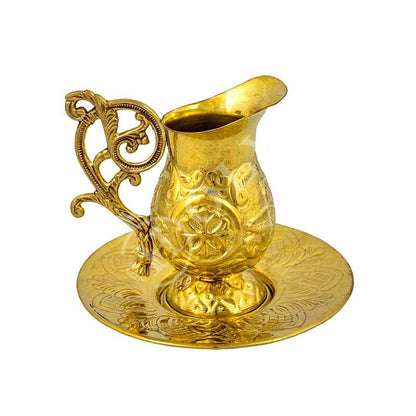 Christian Brass Bronze Handmade Zeon container, Greek Orthodox Liturgy Altar Church utensils server metal jug, religious gift - TheHolyArt