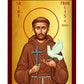 Saint Francis of Assisi icon, Handmade Greek Orthodox Catholic icon of St Francis, Byzantine art wall hanging icon on wood plaque decor gift TheHolyArt