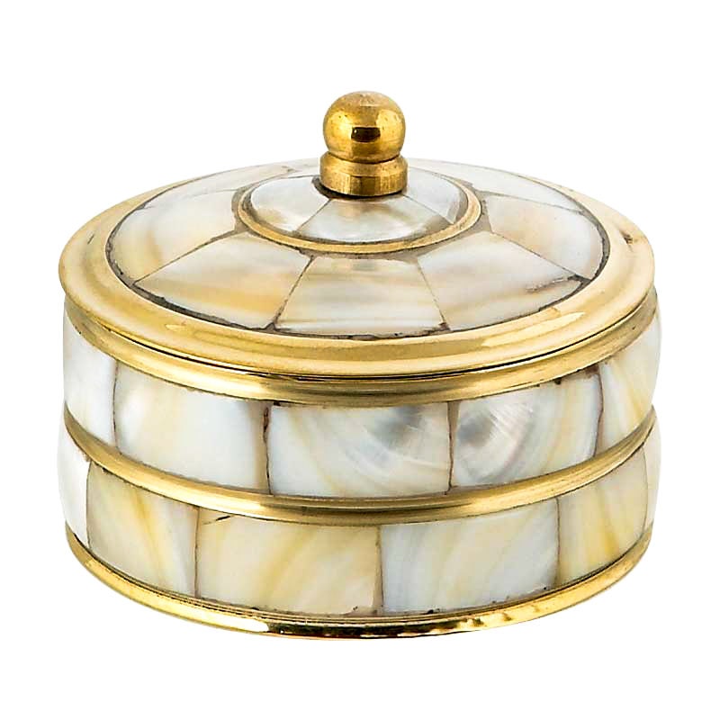 Handmade Religious Carved Brass & Mother of Pearl Prayer box, Greek Handmade Vintage Decorative Jewelry Keepsake box 7x6cm, religious gift TheHolyArt