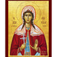Saint Lucy icon, Handmade Greek Catholic Orthodox icon of St Lucy / Loukia of Syracuse, Byzantine art wall hanging wood plaque, religious gift TheHolyArt