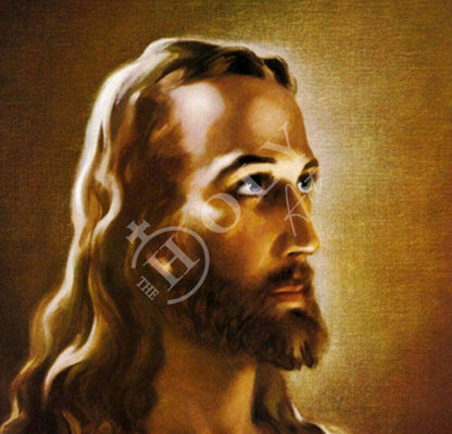 Jesus Christ icon Head of Christ Sallman, Handmade Catholic Greek Orthodox icon Byzantine art wall hanging on wood plaque, religious gift - TheHolyArt