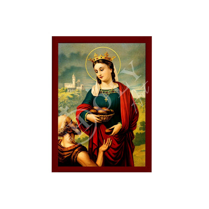 Saint Elizabeth icon, Handmade Greek Orthodox icon of St Elizabeth of Hungary, Byzantine art wall hanging wood plaque, religious gift decor - TheHolyArt