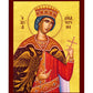 Saint Catherine icon, Handmade Greek Orthodox icon of St Katherine, Byzantine art wall hanging icon plaque, religious gift decor TheHolyArt