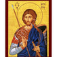 Saint Artemios icon, Handmade Greek Orthodox icon of St Artemius of Antioch, Byzantine art wall hanging icon wood plaque, religious gift TheHolyArt