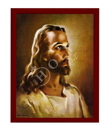 Jesus Christ icon Head of Christ Sallman, Handmade Catholic Greek Orthodox icon Byzantine art wall hanging on wood plaque, religious gift - TheHolyArt