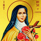 Saint Therese of Lisieux icon, Handmade Greek Orthodox Catholic icon of St Therese Byzantine art wall hanging icon on wood plaque decor gift - TheHolyArt