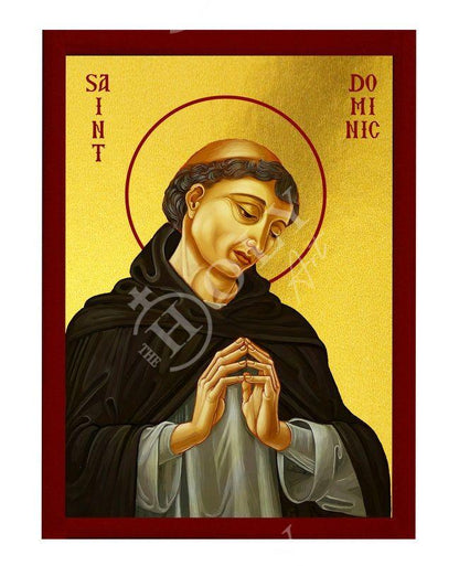 Saint Dominic icon, Handmade Greek Orthodox icon of St Dominic de Guzman Catholic Byzantine art wall hanging religious gift ideas - TheHolyArt
