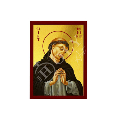 Saint Dominic icon, Handmade Greek Orthodox icon of St Dominic de Guzman Catholic Byzantine art wall hanging religious gift ideas - TheHolyArt