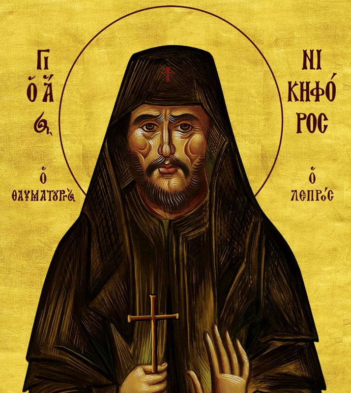 Saint Nicephorus icon, Handmade Greek Orthodox icon of St Nikephoros of Constantinople, Byzantine art wall hanging icon on wood plaque TheHolyArt