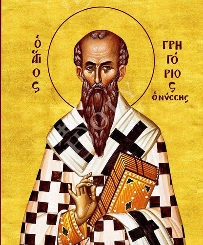 Saint Gregory icon the Theologian, Handmade Greek Orthodox icon of St Gregory, Byzantine art wall hanging, religious gift - TheHolyArt