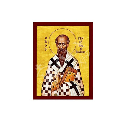 Saint Gregory icon the Theologian, Handmade Greek Orthodox icon of St Gregory, Byzantine art wall hanging, religious gift - TheHolyArt