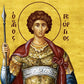 Saint George icon, Handmade Greek Orthodox icon of St George, Byzantine art wall hanging icon wood plaque, religious gift TheHolyArt
