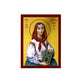 Saint Dymphna icon, Handmade Greek Orthodox icon St Dymphna, Religious Byzantine art wall hanging on wood plaque icon, religious gift TheHolyArt