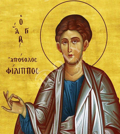 Saint Philip icon The Apostle, Handmade Greek Orthodox icon Apostle Phillip, Byzantine art wall hanging on wood plaque, religious decor - TheHolyArt