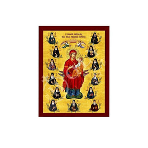 Virgin Mary icon Panagia Ypermachos , Handmade Greek Orthodox Icon, Byzantine art Theotokos wall hanging wood plaque religious gift - TheHolyArt