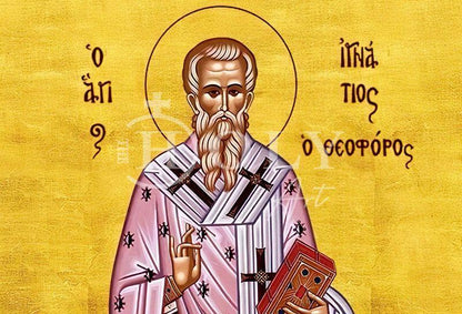 Saint Ignatius icon, Handmade Greek Orthodox icon St Ignatius of Antioch, Byzantine art wall hanging on wood plaque icon, religious gift - TheHolyArt