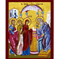 The Meeting of Jesus Christ icon, Handmade Greek Orthodox icon The Presentation, Byzantine art wall hanging on wood plaque, religious gift TheHolyArt