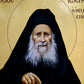 Saint Joseph icon, Handmade Greek Orthodox icon of St Joseph Hesychast of Mt Athos, Byzantine art wall hanging wood plaque, religious gift TheHolyArt
