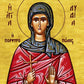 Saint Lydia icon, Handmade Greek Orthodox icon of St Lydia, Byzantine art wall hanging icon wood plaque, religious decor TheHolyArt