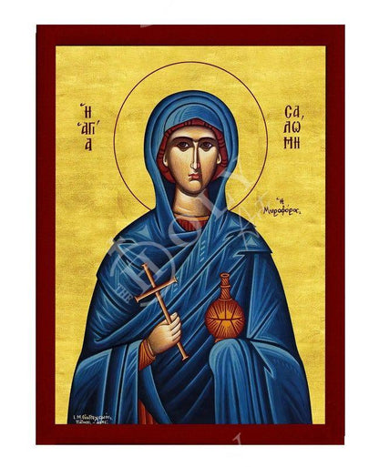 Saint Salome icon, Handmade Greek Orthodox icon of Great Martyr St Salome the Myrrh-bearer, Byzantine art wall hanging, religious gift decor - TheHolyArt