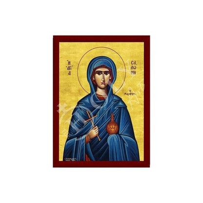 Saint Salome icon, Handmade Greek Orthodox icon of Great Martyr St Salome the Myrrh-bearer, Byzantine art wall hanging, religious gift decor - TheHolyArt