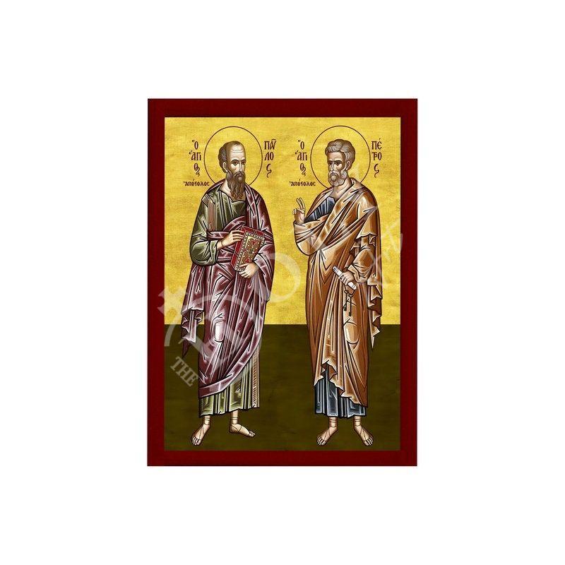 Apostle Peter and Paul icon, Handmade Greek Orthodox icon of St Peter and St Paul the Apostles, Byzantine art wall hanging, religious gift TheHolyArt