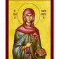 Saint Paraskevi icon, Handmade Greek Orthodox icon of St Paraskevi of Rome, Byzantine art wall hanging icon plaque, religious decor TheHolyArt