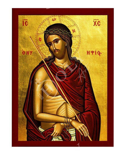 Jesus Christ icon Nymphios, Handmade Greek Orthodox icon of our Lord, Byzantine art wall hanging on wood plaque, religious icon home decor - TheHolyArt