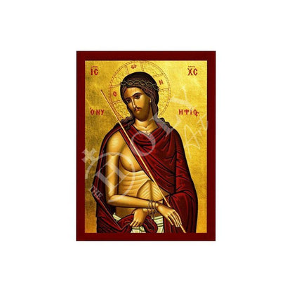 Jesus Christ icon Nymphios, Handmade Greek Orthodox icon of our Lord, Byzantine art wall hanging on wood plaque, religious icon home decor - TheHolyArt
