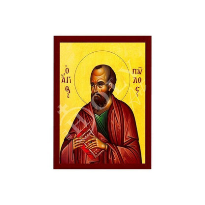 Apostle Paul icon, Handmade Greek Orthodox icon of St Paul the Apostle, Byzantine art wall hanging wood plaque, religious decor(2) - TheHolyArt