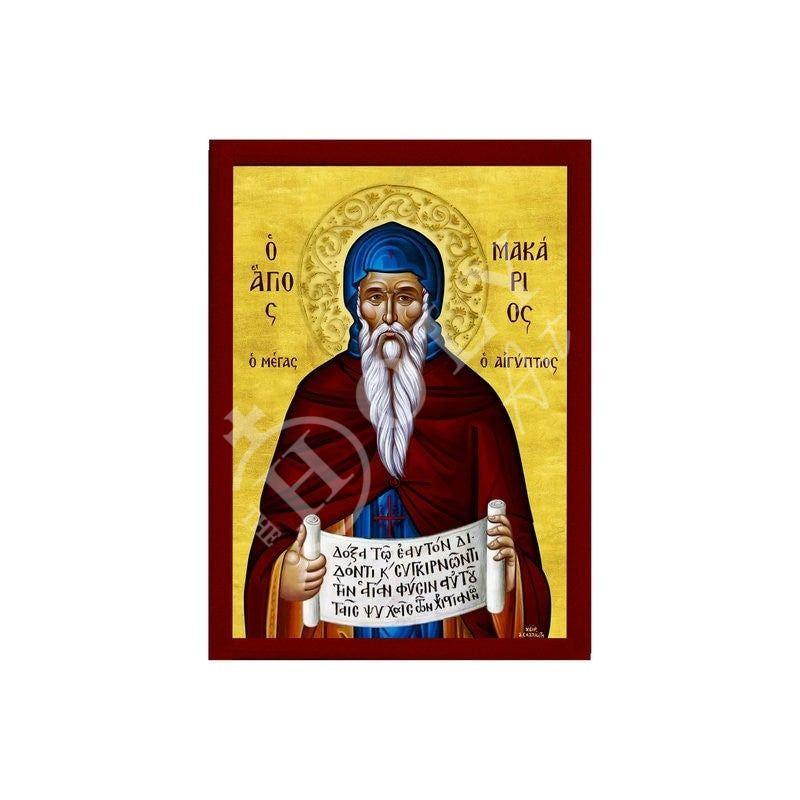 Saint Macarius icon, Handmade Greek Orthodox icon St Makarios of Egypt ...