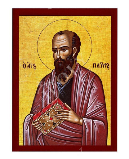 Apostle Paul icon, Handmade Greek Orthodox icon of St Paul the Apostle, Byzantine art wall hanging wood plaque, religious decor gift idea - TheHolyArt