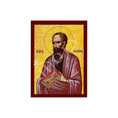 Apostle Paul icon, Handmade Greek Orthodox icon of St Paul the Apostle, Byzantine art wall hanging wood plaque, religious decor gift idea - TheHolyArt
