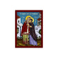 The Conception of St John Baptist icon, Handmade Greek Orthodox icon of St Zachariah & Elizabeth Byzantine art wall hanging icon wood plaque TheHolyArt