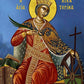 Saint Catherine icon, Handmade Greek Orthodox icon of St Katherine, Byzantine art wall hanging icon plaque, religious gift (3) TheHolyArt