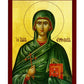 Saint Euphemia icon, Handmade Greek Orthodox Icon of St Efimia the Martyr, Byzantine art wall hanging plaque, religious decor TheHolyArt