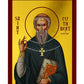 Saint Cuthbert icon, Handmade Greek Catholic icon of St Cuthbert of Lindisfarne, Catholic art wall hanging wood plaque, religious decor TheHolyArt