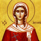 Saint Argyri icon, Handmade Greek Orthodox icon of St Argyre Patron Saint of Marriage Byzantine art wall hanging wood plaque, religious gift TheHolyArt