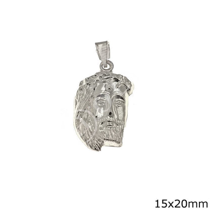 Jesus Head Pendant 14K Gold Plated Sterling Silver 925K Greek Religious Cross Necklace Charm Necklace Christian Jewelry Unisex gift for Men - TheHolyArt