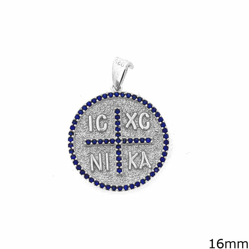 Byzantine Pendant IC XC Gold Plated Sterling Silver 925K Greek Religious Cross Charm Constantine Coin Necklace Christian Jewelry Unisex gift