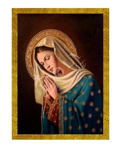 Virgin Mary icon Panagia, Handmade Greek Catholic Icon Theotokos, Mother of God Byzantine art wall hanging wood plaque icon, religious decor - TheHolyArt