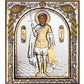 Saint Phanourios icon, Handmade Silver 999 Greek Orthodox icon St Fanourios, Byzantine art wall hanging on wood plaque religious icon gift