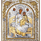 Virgin Mary icon Panagia Pantanassa, Handmade Silver 999 Greek Orthodox icon, Byzantine art wall hanging on wood plaque religious icon - TheHolyArt