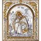 Saint Elijah icon , Handmade Silver 999 Greek Orthodox icon of St Elias Apocalypse, Byzantine art wall hanging on wood religious plaque gift