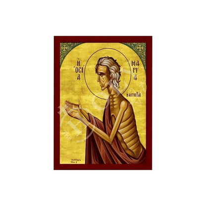 Saint Maria of Egypt icon, Handmade Greek Orthodox icon St Mary of Egypt, Byzantine art wall hanging wood plaque, religious gift home decor - TheHolyArt