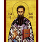 Saint Basil icon, Handmade Greek Orthodox icon of Basil the Great, Byzantine art wall hanging of St Basil of Caesarea on wood plaque