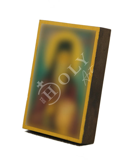 Saint John icon, Handmade Greek Orthodox icon of St John Baptist, Byzantine art wall hanging of the Forerunner wood plaque, religious decor - TheHolyArt