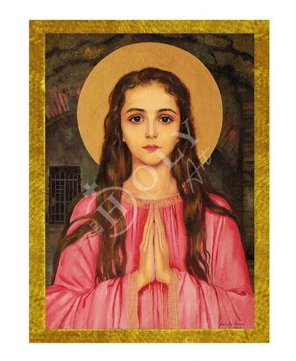Saint Philomena icon, Handmade Greek Catholic Orthodox icon of St Philomena of Corfu, Byzantine art wall hanging, religious gift - TheHolyArt