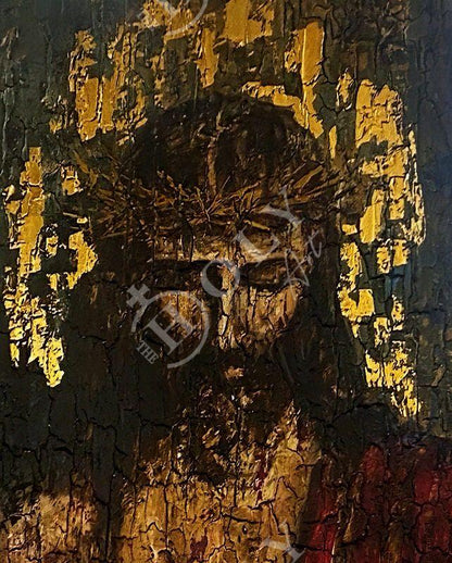 Jesus Christ icon Sina, Handmade Greek Orthodox icon of Jesus Christ Sinai, Byzantine art wall hanging on wood plaque, religious decor - TheHolyArt