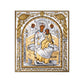 Virgin Mary icon Panagia Pantanassa, Handmade Silver 999 Greek Orthodox icon, Byzantine art wall hanging on wood plaque religious icon